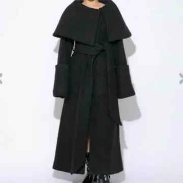 meltthelady wrapping gown coat 블랙 F