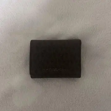 3단 폴더형 지갑 다크 브라운 로고