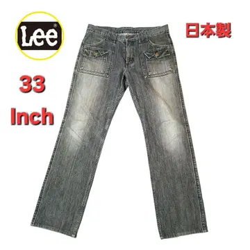 LEE 리 부시 팬츠 일본제 33inch 블랙 데님 청바지