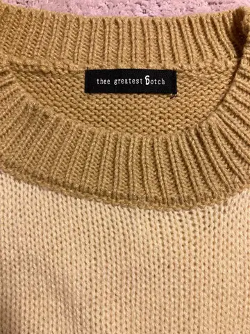 thee greatest both 바이컬러 니트 스웨터