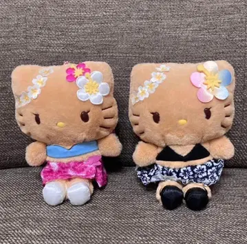 헬로키티 블랙 핑크 마스코트 홀더 토코나츠 바케이션