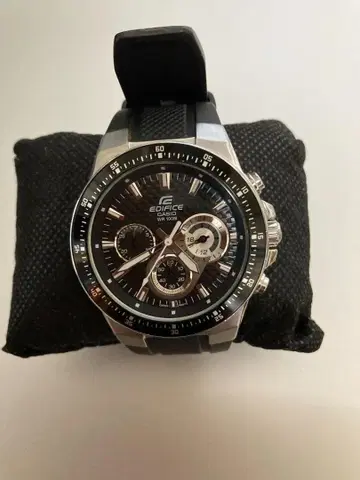 EDIFICE 크로노그래프 손목시계 블랙 WR 100M