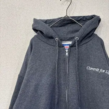 헤인즈 후드티 지퍼 자수 로고 미국 빈티지 의류 M 3012