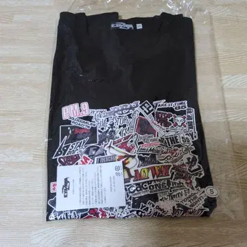 EYA ZAWA 스티커풍 T셔츠 S 사이즈 블랙