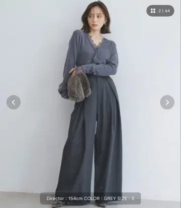 anuans 투 턱 와이드 팬츠 M