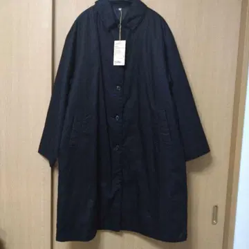 택 포함 새상품 무인양품 충전솜 스텐카라 코트 L