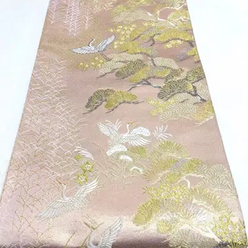a898 순수 실크 롯츠 후쿠로 오비 수이쇼킨 금실 은실 기모노