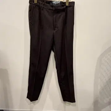 다크 브라운 울 혼방 캐주얼 팬츠