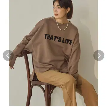 새상품 SansSouci 소프트 종이상자 니트 볼륨 소매 맨투맨/모카