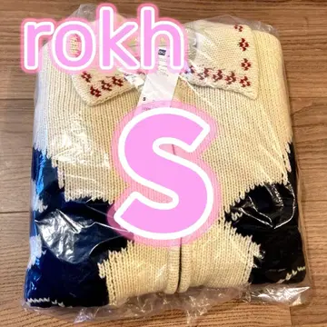 새상품 지유 로크 풀 집업 니트 자켓 by rokh 내추럴 S