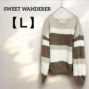 SWEET WANDERER [ L ] 스트라이프 니트 스웨터 여성용