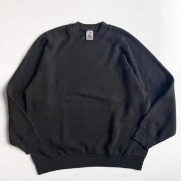 90s 프룻 오브 더 룸 블랭크 맨투맨 USA제 블랙 무지