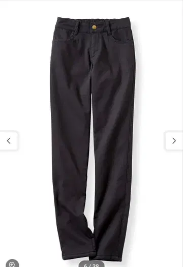 펠리시모 리브인 깔끔한 보아 안감 블랙 팬츠