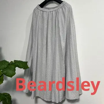 BEARDSLEY 그레이 플리츠 롱 스커트