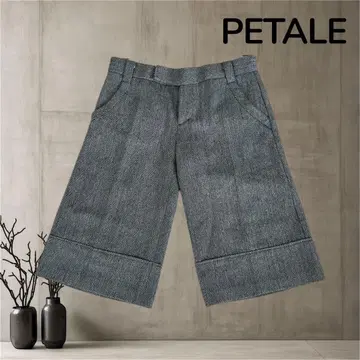 PETALE 여성용 울 하프 팬츠 무릎 기장 심플