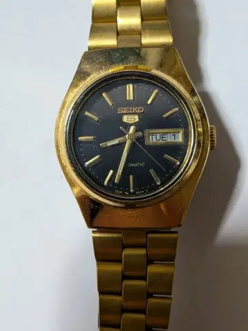 SEIKO 5 자동 와인딩 시계 골드