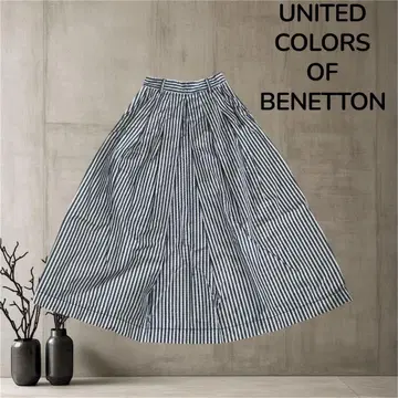 UNITEDCOLORSOFBENETTON 롱 스커트 스트라이프