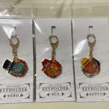 ONE PIECE 심볼 모티브 키링 루피 에이스 사보