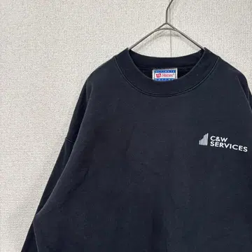 헤인즈 맨투맨 프린트 블랙 미국 빈티지 의류 M 3006