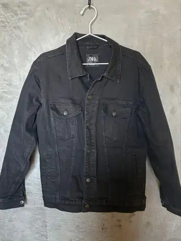 ZARA 블랙 데님 자켓 M