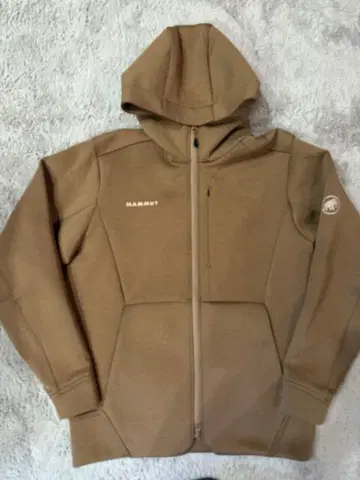 MAMMUT 베이지 풀 지퍼 후디 사이즈 M