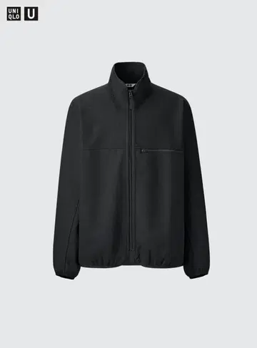 미사용 새상품 유니클로U 브러쉬드 저지 블루종 다크 그레이 L