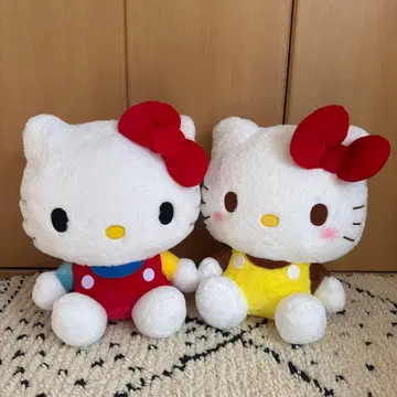 [ 택 포함 새상품 ] 헬로키티 봉제 인형 푸딩 카라돌 레트로 카라돌