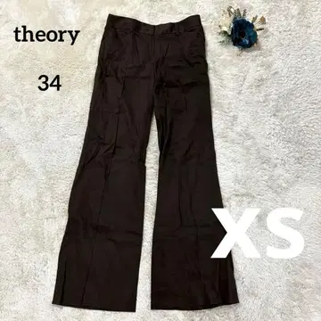 [띠어리] theory 린넨 와이드 와이드 레그 슬랙스 브라운 34