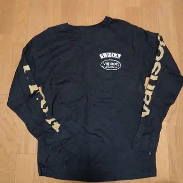 vanson T.F.O.A 블랙 롱 슬리브 티셔츠 L