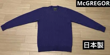 McGREGOR 남성용 니트 크루넥 스웨터 L 사이즈 일본제
