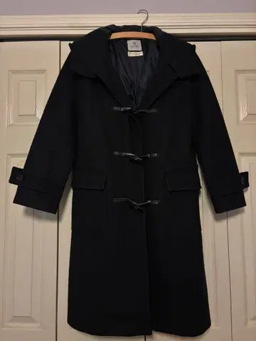 나노 유니버스 네이비 더플 코트 울 혼방