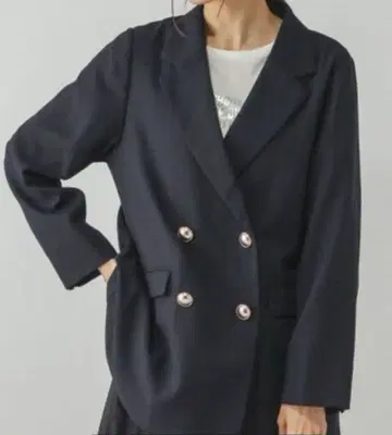 네이비 더블 브레스트 자켓 M 사이즈