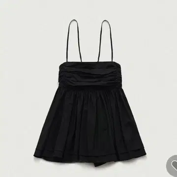 The barnnet Crepe Peplum Sleeveless 블랙