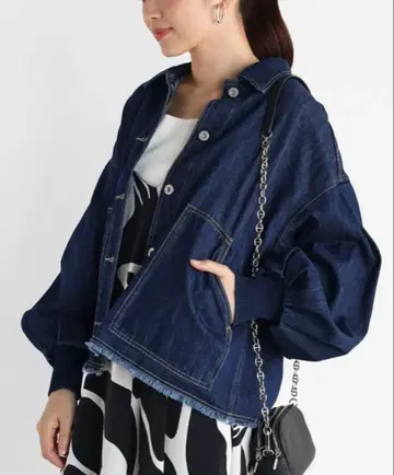 Vin 볼륨 슬리브 데님 자켓