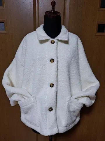 새상품 플리스 자켓 LL 보아 자켓 아우터 빅 실루엣 블루종