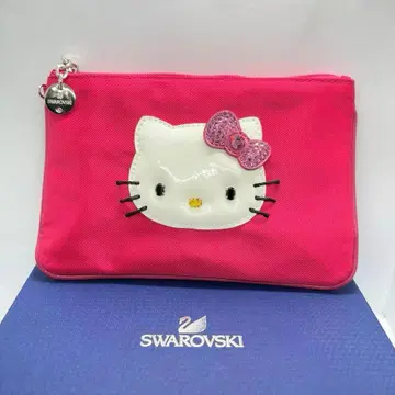 스와로브스키 x Hello Kitty 콜라보 파우치 핑크 크리스탈 상자