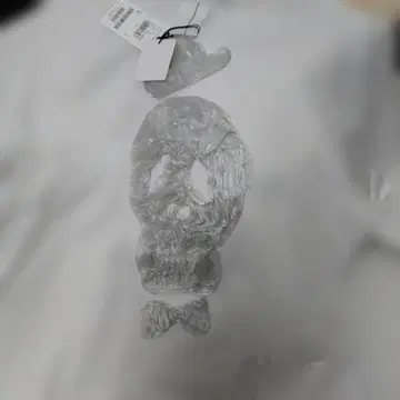 스컬 디자인 장식 리본 포함 미사용 새상품 미시착 택 포함