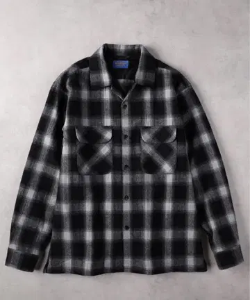 백 넘버 라이트온 울 믹스 오픈 카라 셔츠 FJ