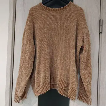 ITEMS 브라운 니트 스웨터 루즈핏