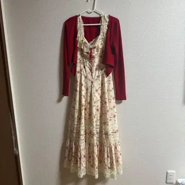 [ 선착순 ] 레이스 메이드 라즈베리 코르셋 드레스 스트로베리 퍼