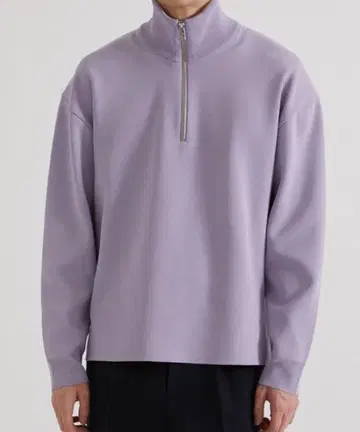 새상품 택 포함 유나이티드 도쿄 플레인 자카드 하프 지퍼 니트