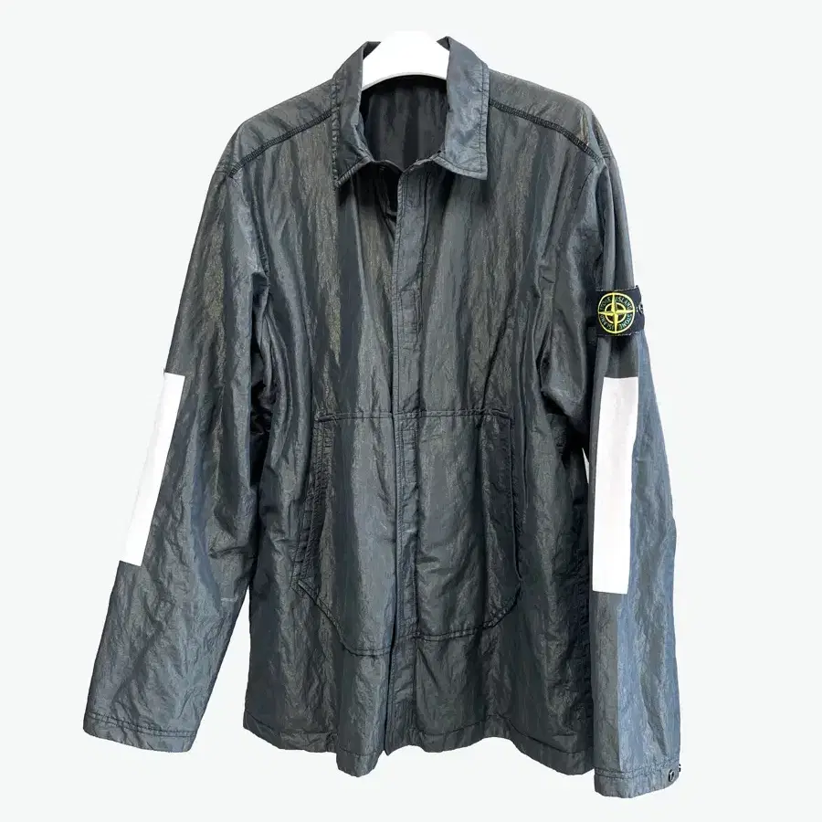 STONE ISLAND | 스톤아일랜드 [XL] Stone Island Reflective Nylon Shirt Jacket # 스톤아일랜드,#스톤아일랜드나일론,#스톤아일랜드자켓,#스톤아일랜드xl,#스톤자켓 on Bunjang Global Site.