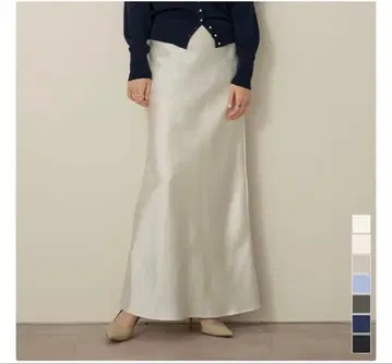 ur's 새틴 머메이드 맥시 스커트 SP 사이즈 화이트