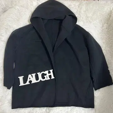 새상품급 ROPE 후드 부착 블랙 롱 코트