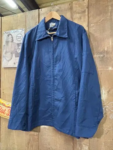 네이비 프론트 지퍼 자켓