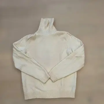 새상품급 ZANONE 이탈리아제 터틀넥 48 울 100% 화이트