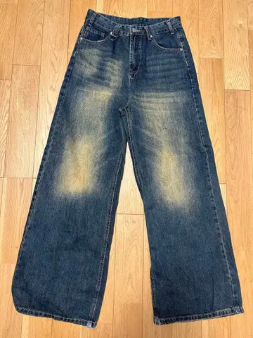 빈티지 스트레이트 워시 데님