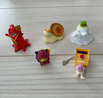 가챠 문어 소시지 달팽이 피카츄 누르기 버튼 피규어