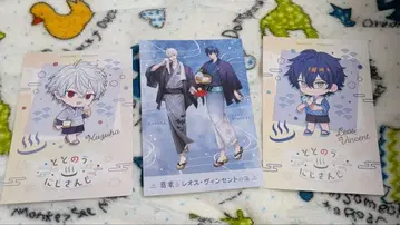 니지산지 x 극락탕 쿠츠하 레오스 빈센트 엽서 3장