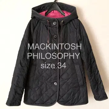 매킨토시 철학 퀼팅 코트 자켓 네이비 34